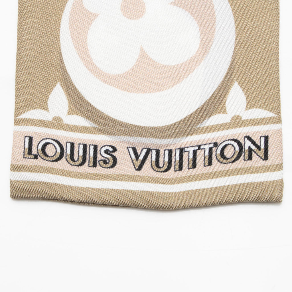 Louis Vuitton Silk Monogram Marbles Bandeau Scarf (SHF-REnNmD)