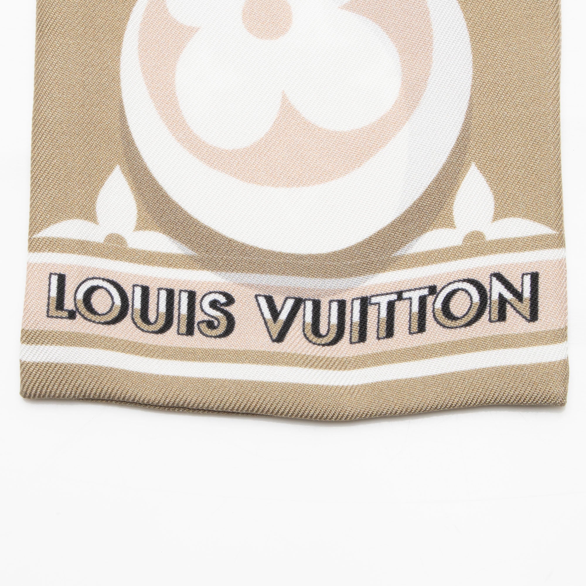 Louis Vuitton Silk Monogram Marbles Bandeau Scarf (SHF-REnNmD)