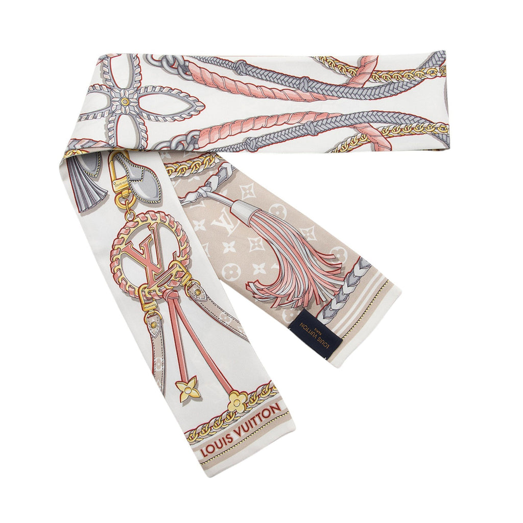 Louis Vuitton Silk Monogram Mix and Straps Bandeau Scarf