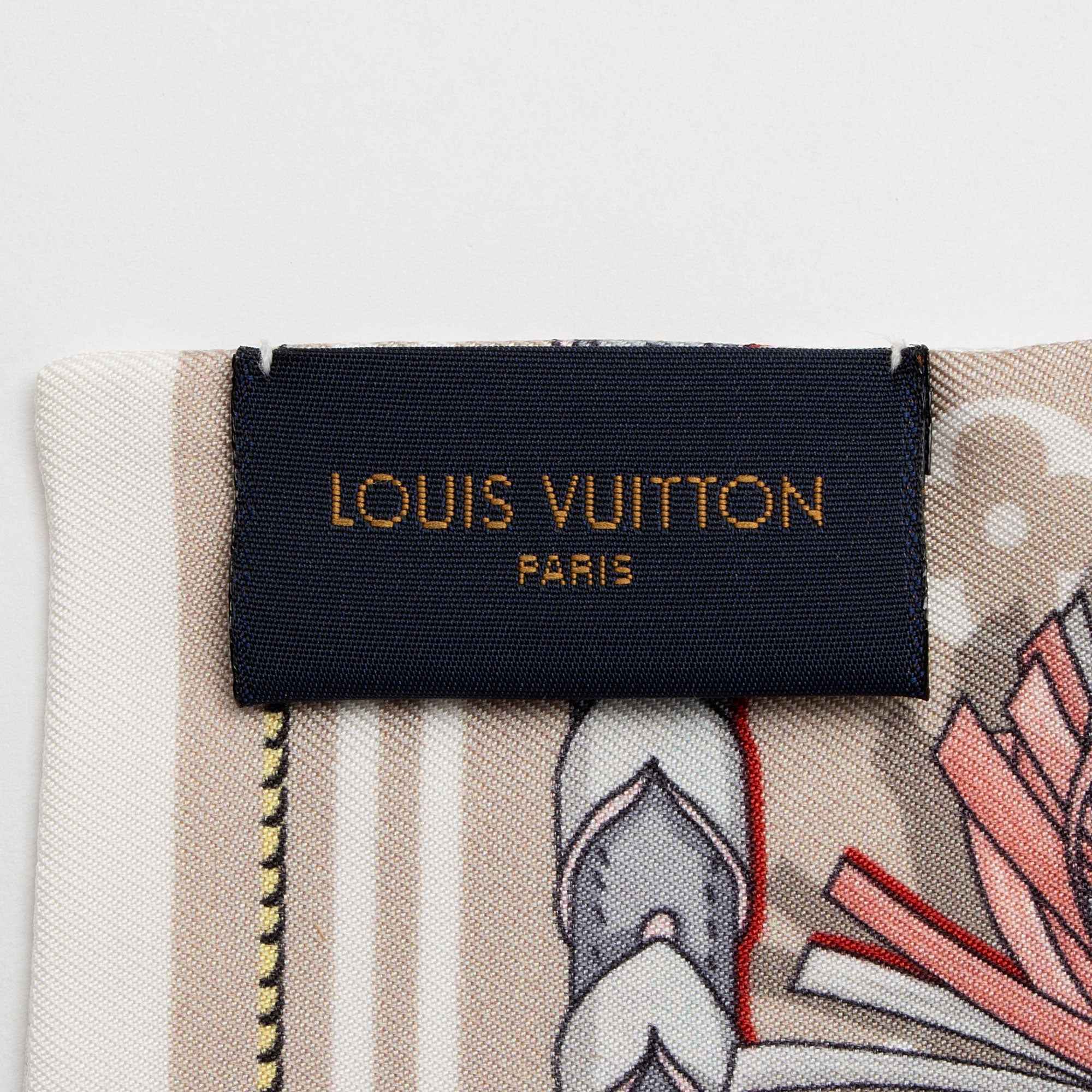 Louis Vuitton Silk Monogram Mix and Straps Bandeau Scarf