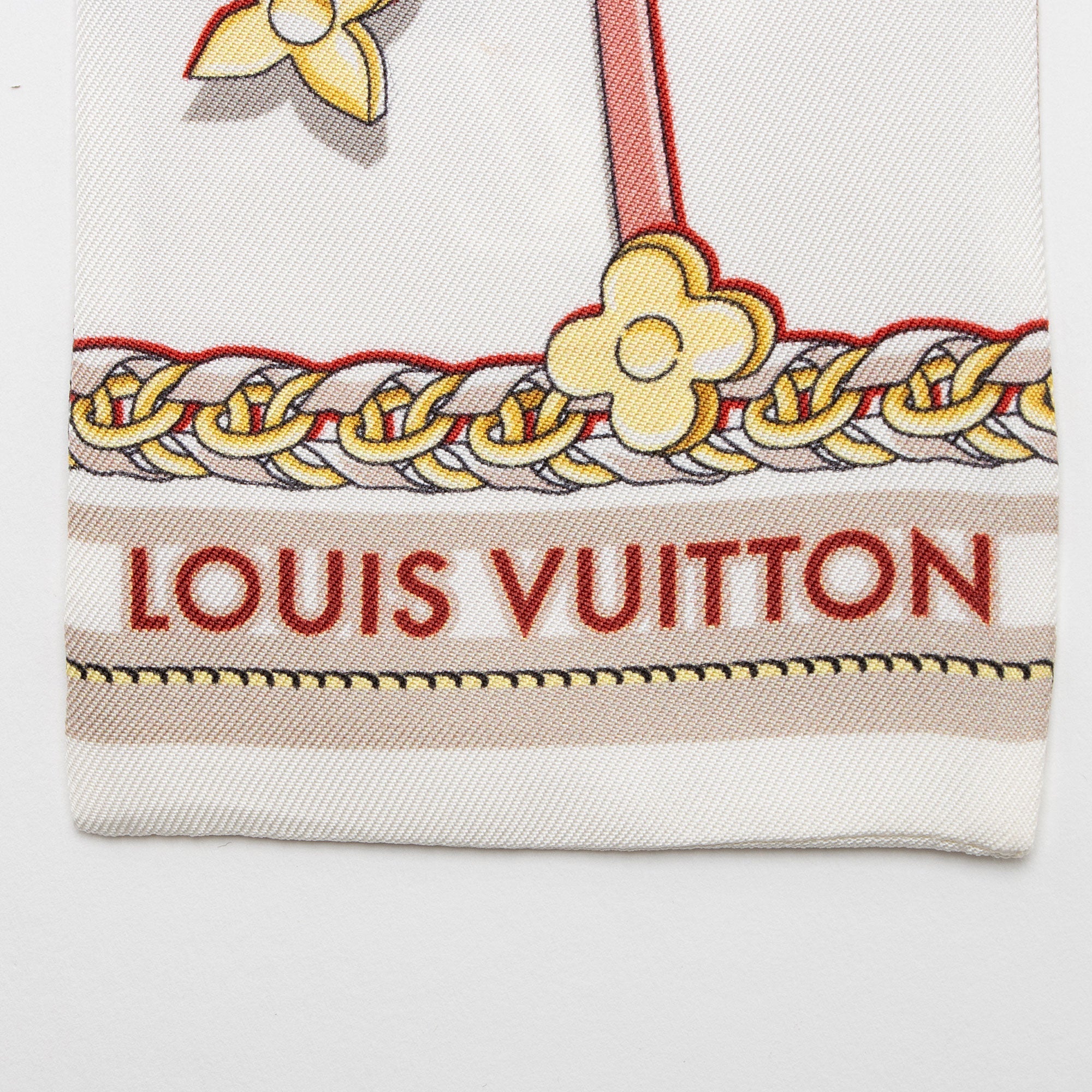 Louis Vuitton Silk Monogram Mix and Straps Bandeau Scarf