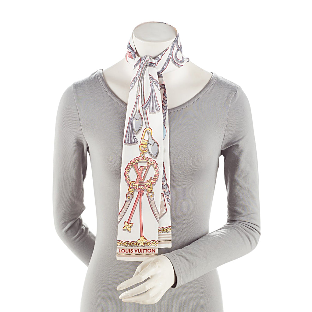 Louis Vuitton Silk Monogram Mix and Straps Bandeau Scarf
