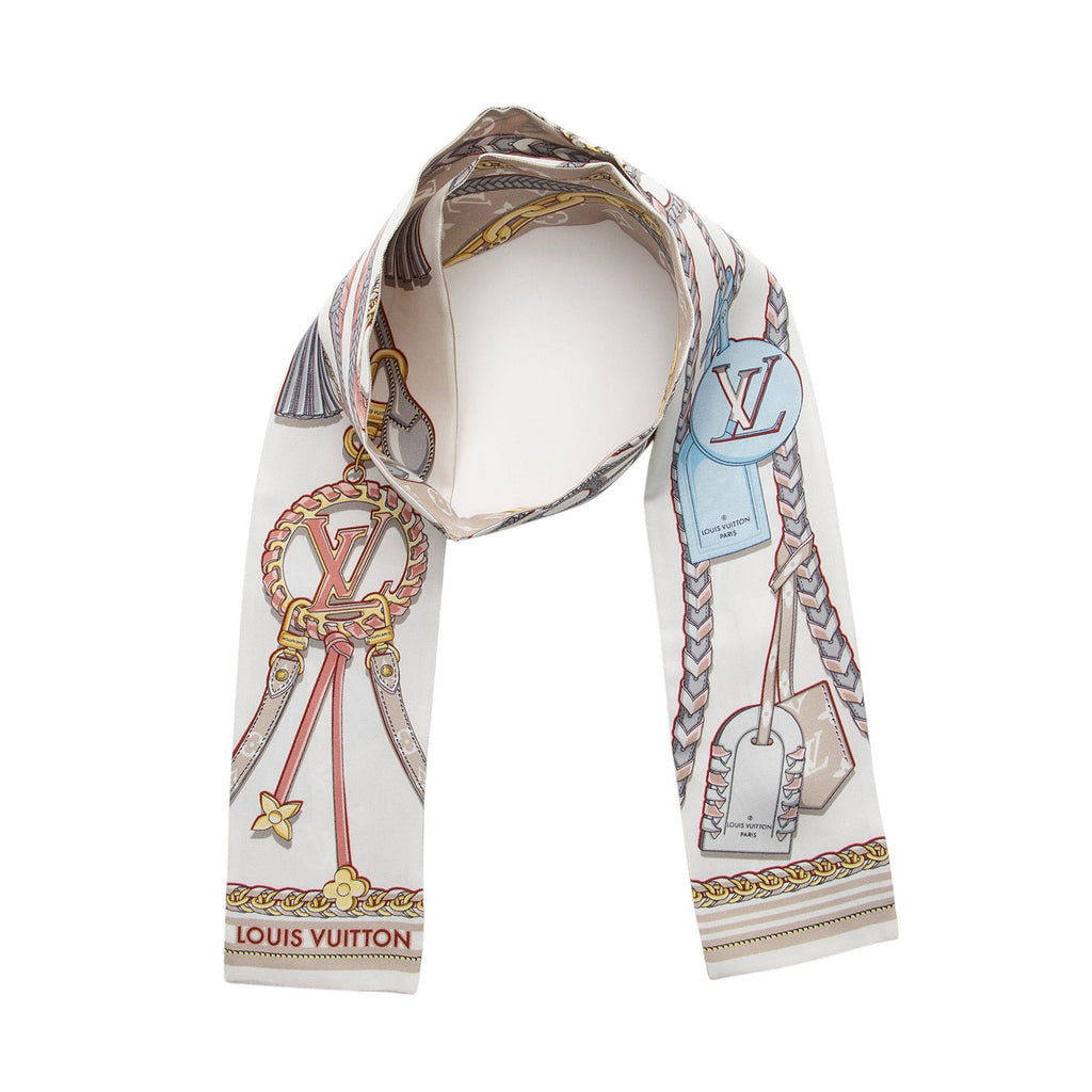 Louis Vuitton Silk Monogram Mix and Straps Bandeau Scarf