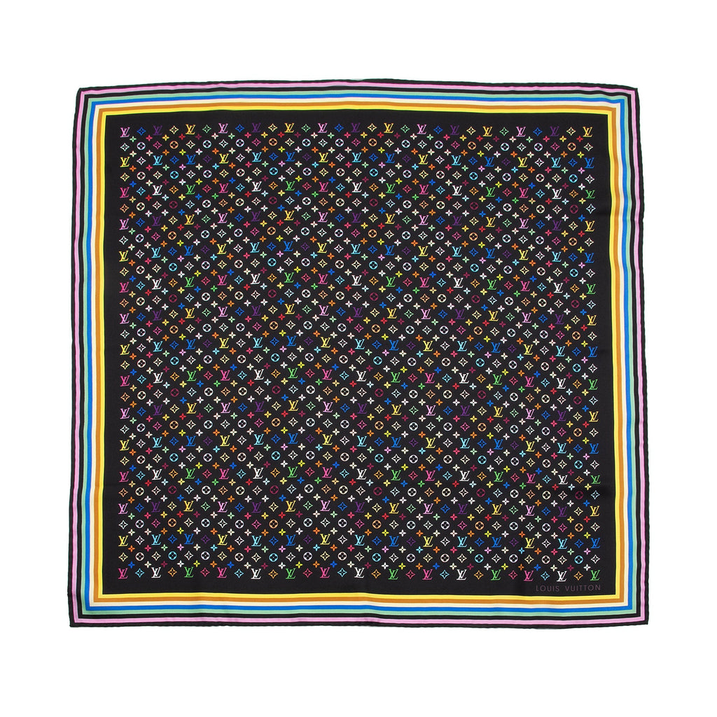 Louis Vuitton Silk Monogram Multicolore 70cm Scarf (SHF-Tkn0DW)