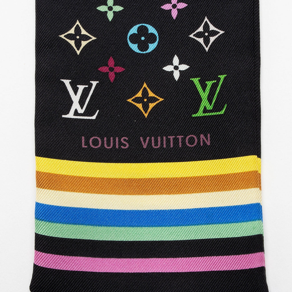 Louis Vuitton Silk Monogram Multicolore Bandeau Scarf