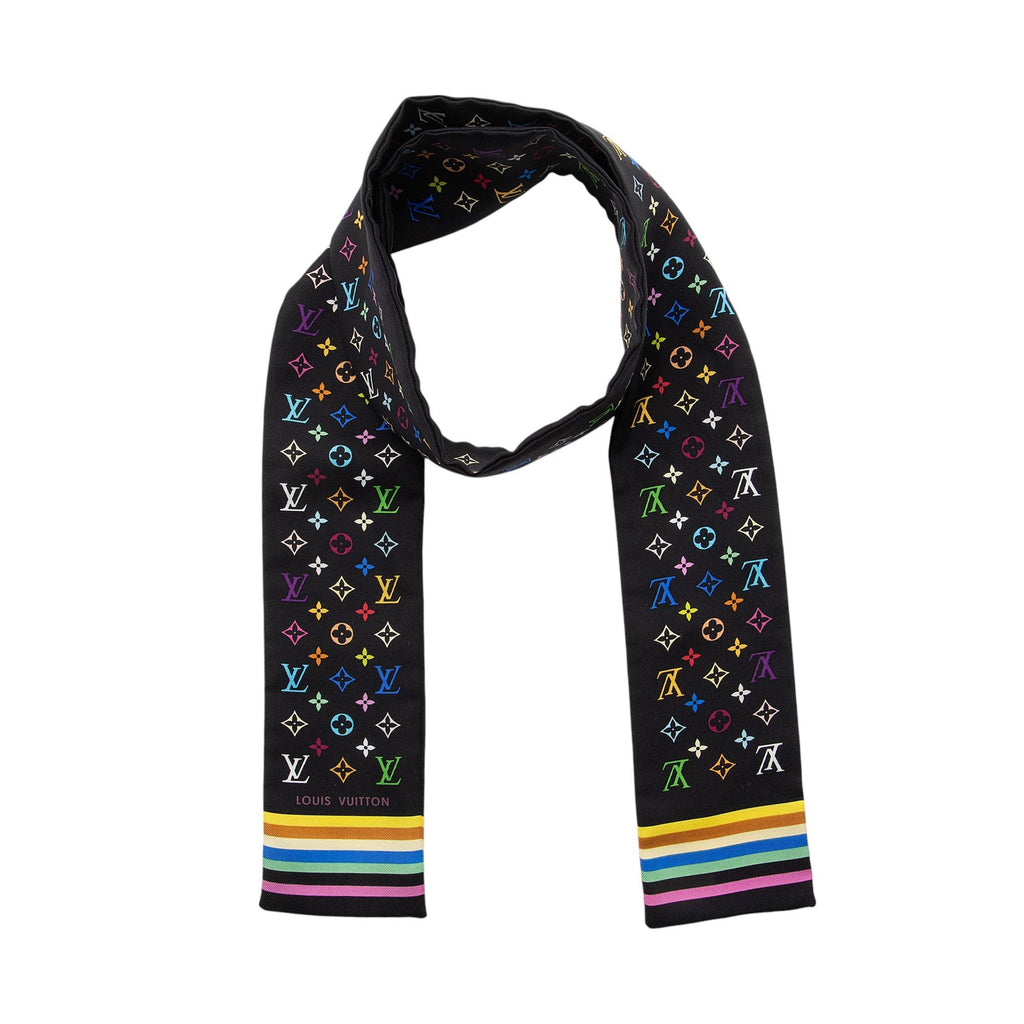 Louis Vuitton Silk Monogram Multicolore Bandeau Scarf