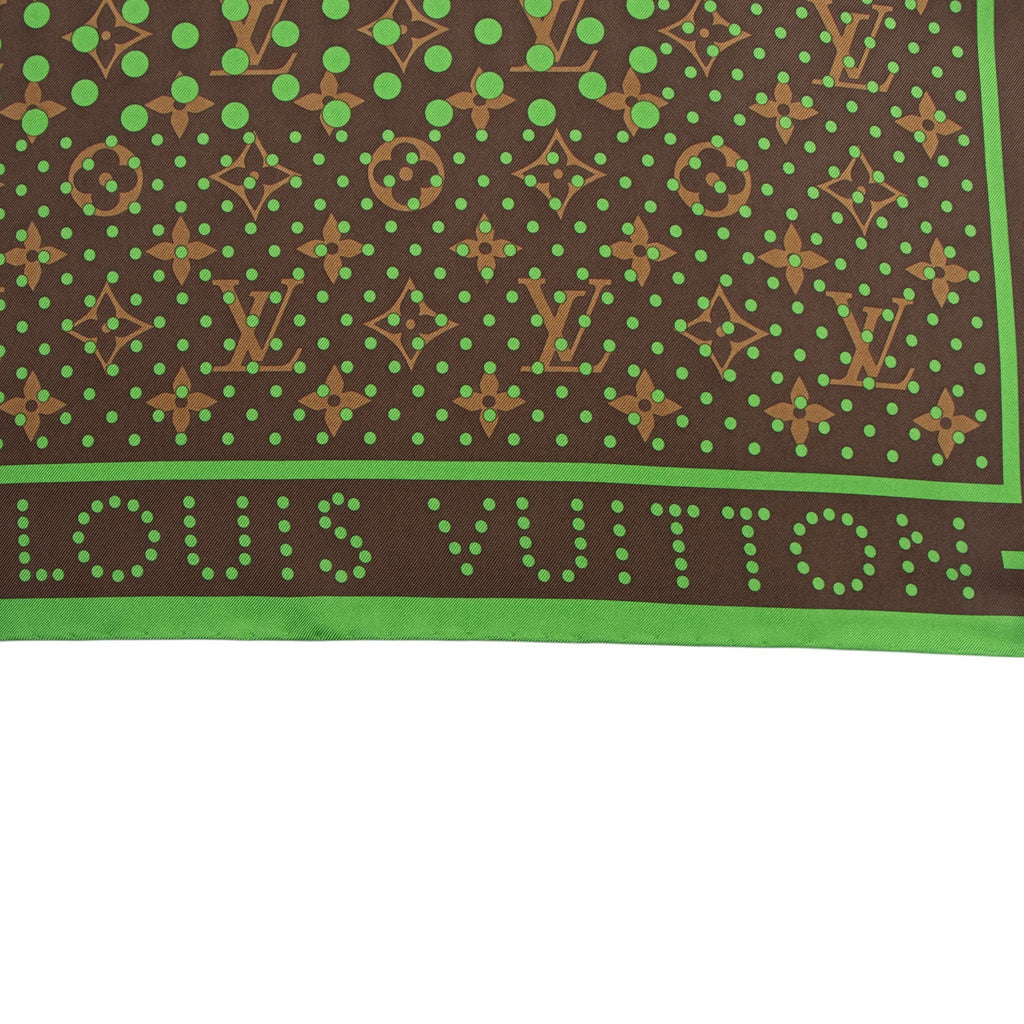 Louis Vuitton Silk Monogram Perforated 70cm Scarf (SHF-Qx0q00)