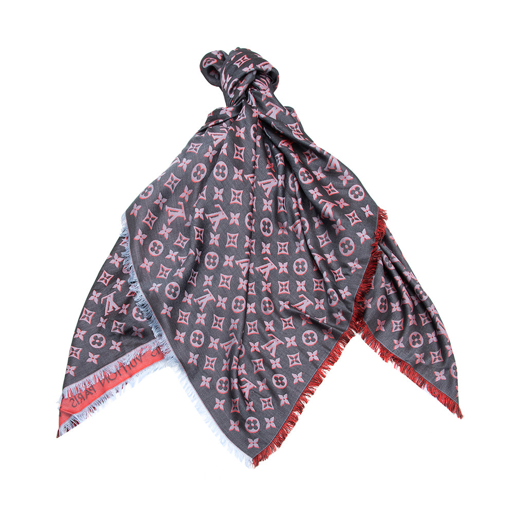 Louis Vuitton Silk Monogram Scarf (SHF-16907)