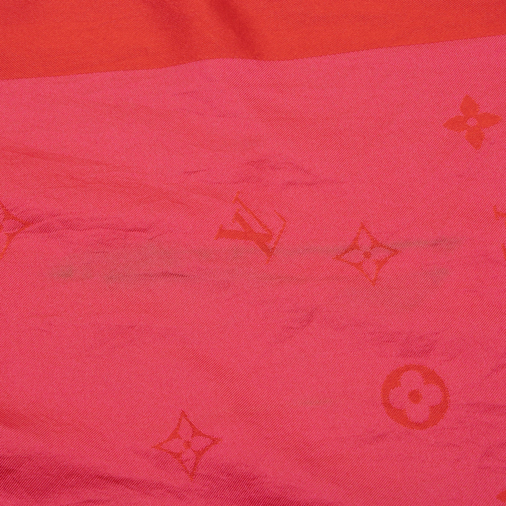 Louis Vuitton Silk Monogram Jacquard Scarf (SHF-yZv5eI)