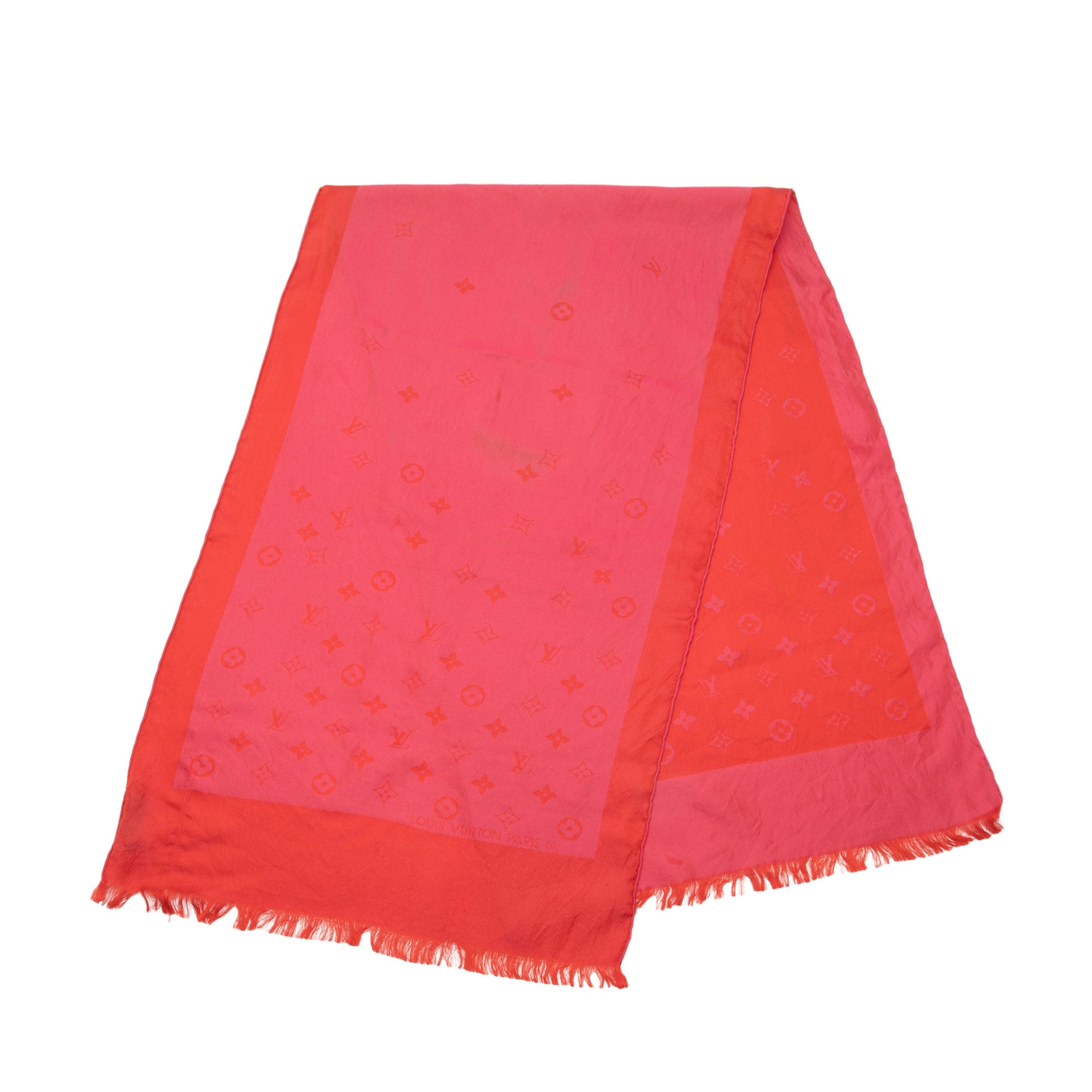 Louis Vuitton Silk Monogram Jacquard Scarf (SHF-yZv5eI)