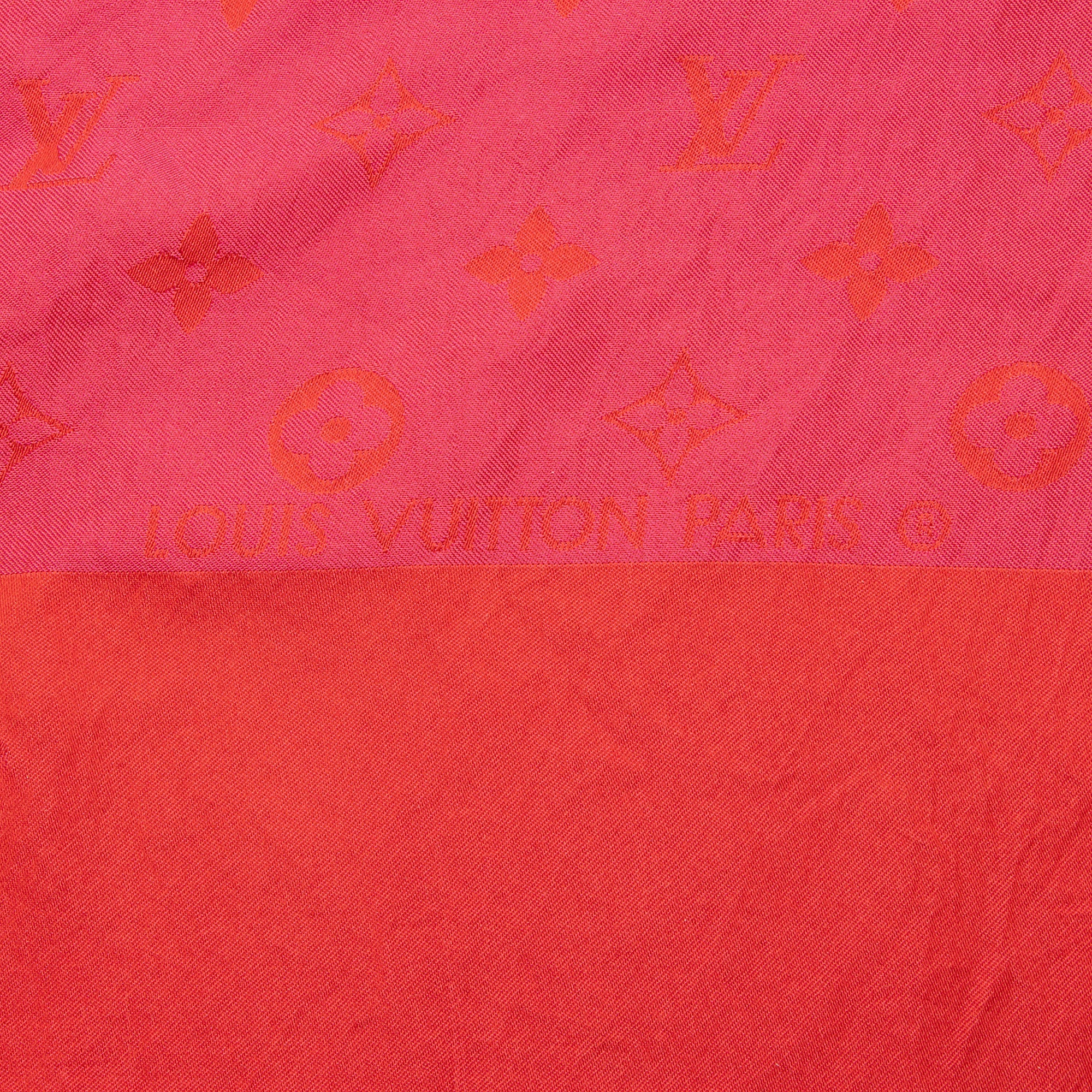 Louis Vuitton Silk Monogram Jacquard Scarf (SHF-yZv5eI)