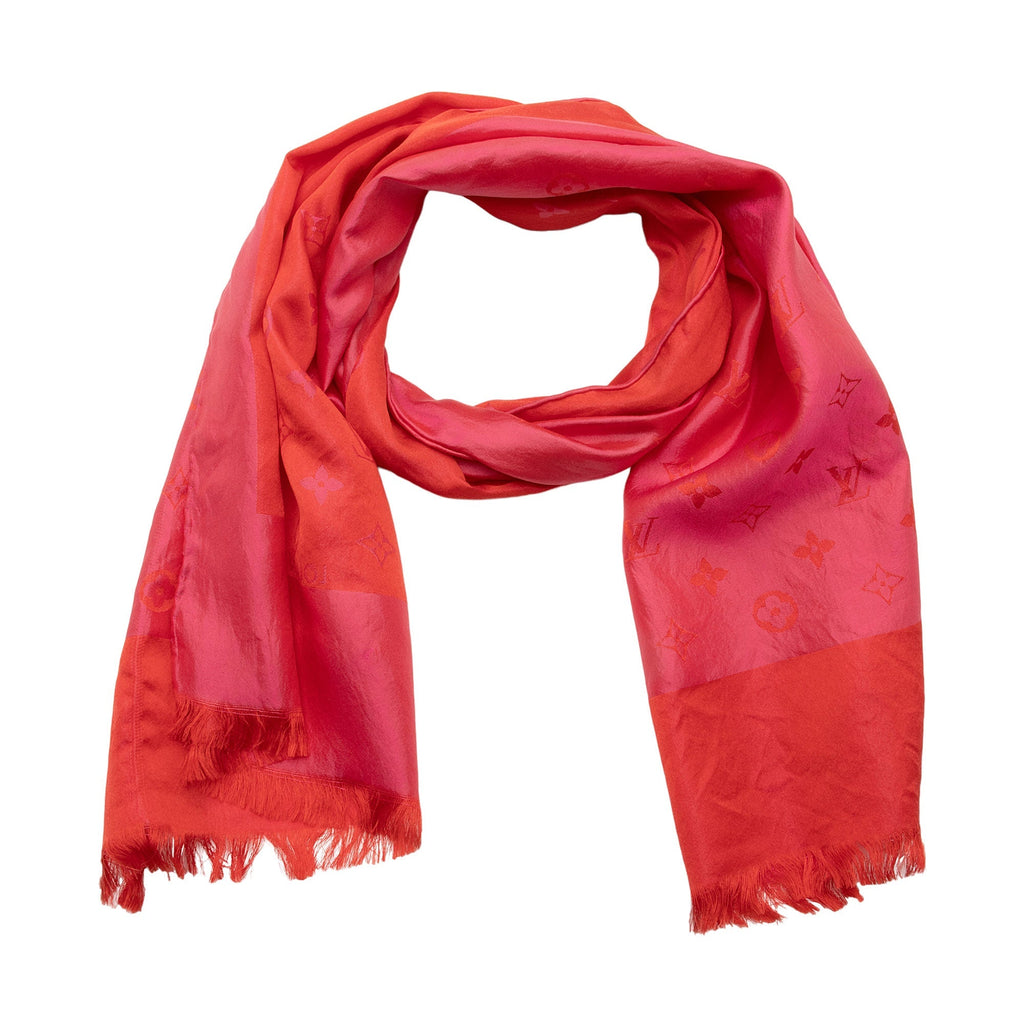 Louis Vuitton Silk Monogram Jacquard Scarf (SHF-yZv5eI)