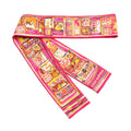 Louis Vuitton Silk Monogram Trunks Bandeau Scarf (SHF-22312)