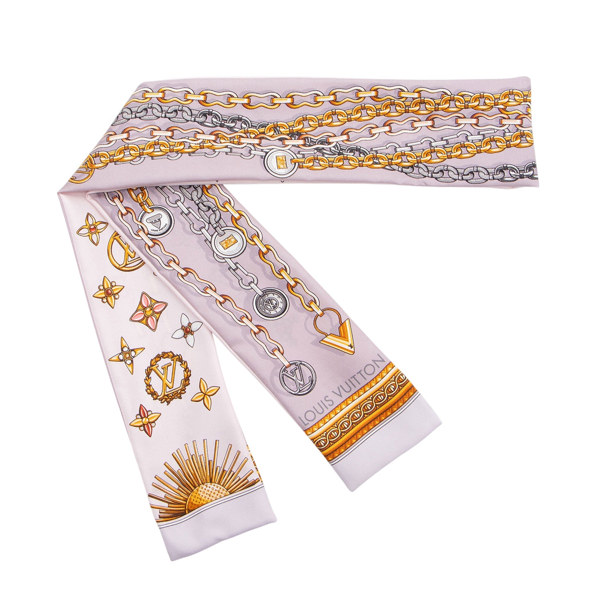 Louis Vuitton  Silk Monogram Vendome Bandeau Scarf