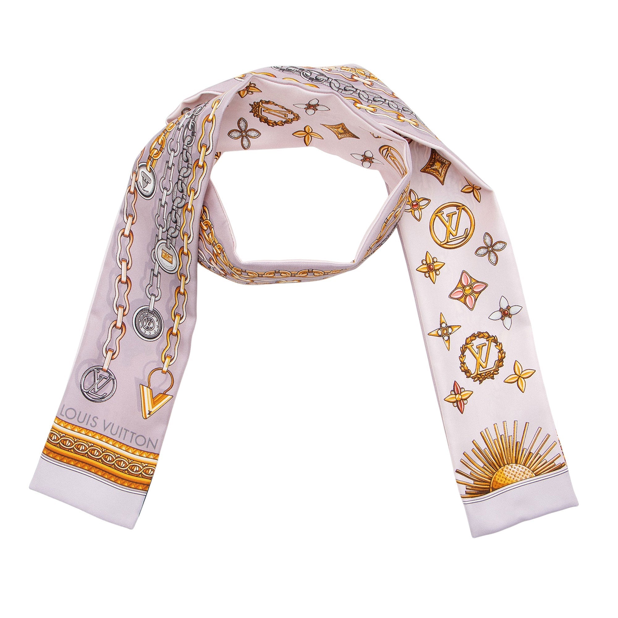 Louis Vuitton  Silk Monogram Vendome Bandeau Scarf