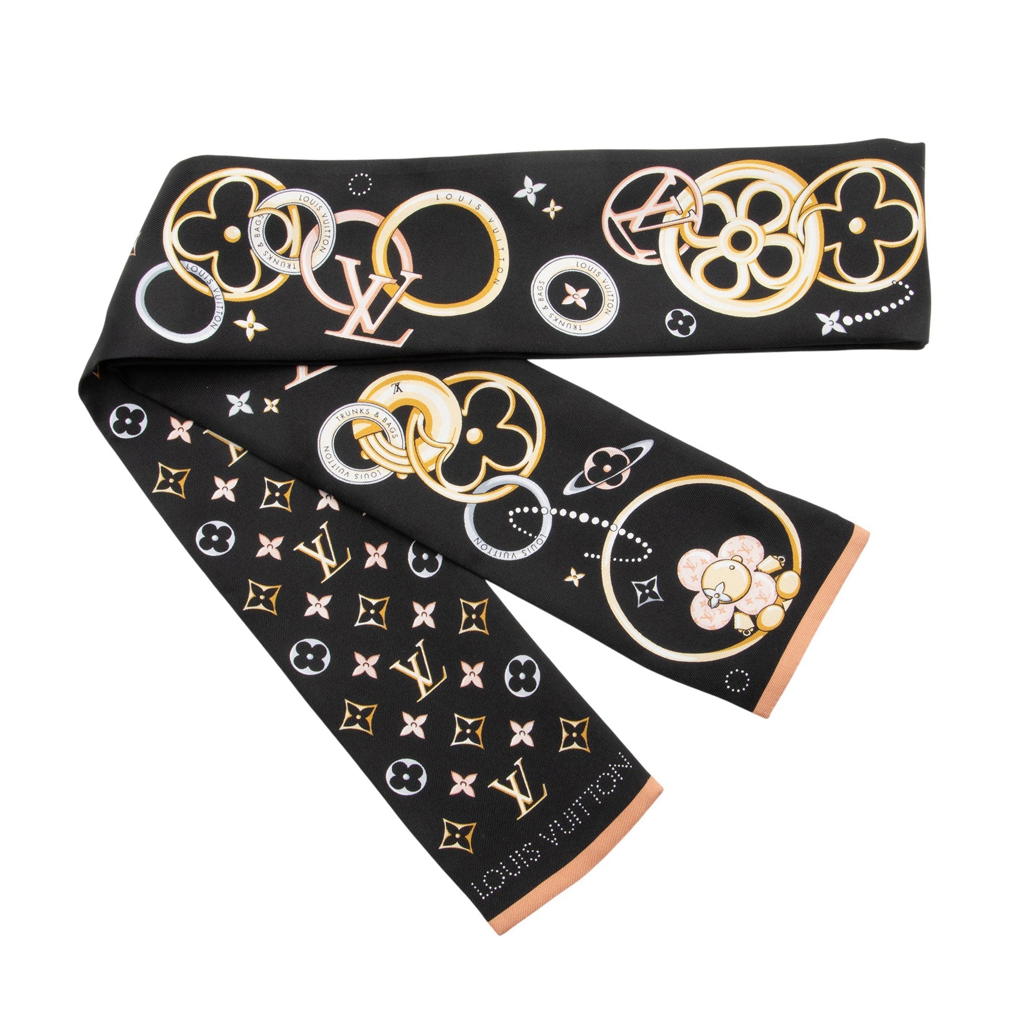 Louis Vuitton Silk Monogram Vivienne and Beyond Bandeau Scarf