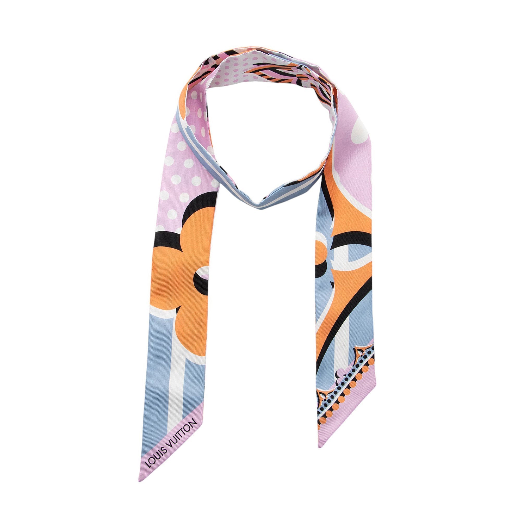 Louis Vuitton Silk Pop Monogram BB Bandeau Scarf
