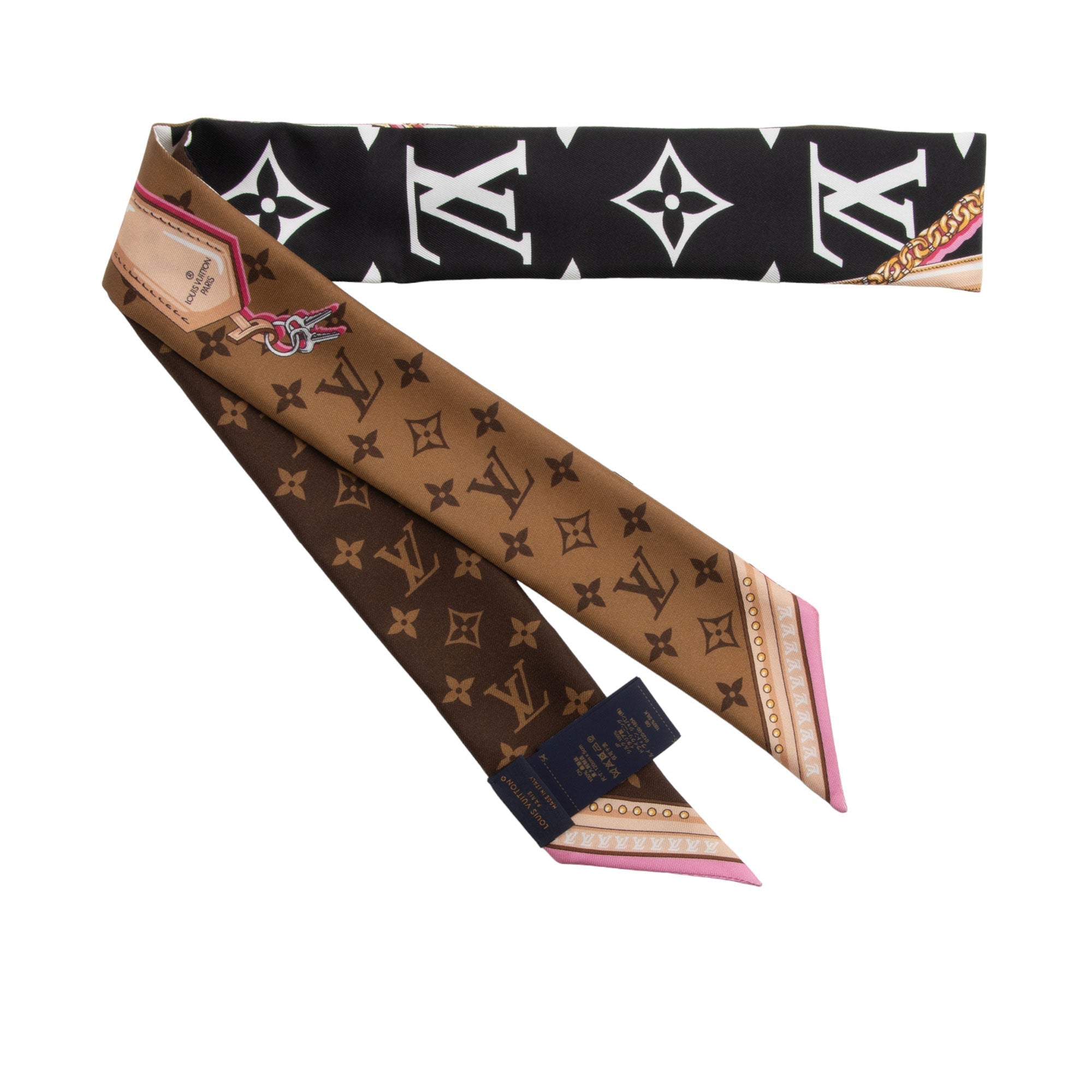Louis Vuitton Silk Ultimate Monogram BB Bandeau Scarf (SHF-q2i0tv)