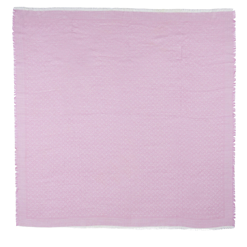 Louis Vuitton Silk Wool Monogram Peitt Louis Shawl (SHF-oVItIP)