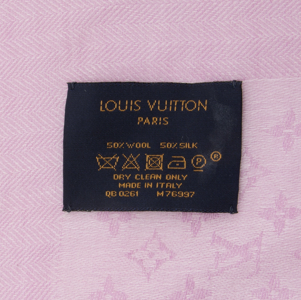 Louis Vuitton Silk Wool Monogram Peitt Louis Shawl (SHF-oVItIP)