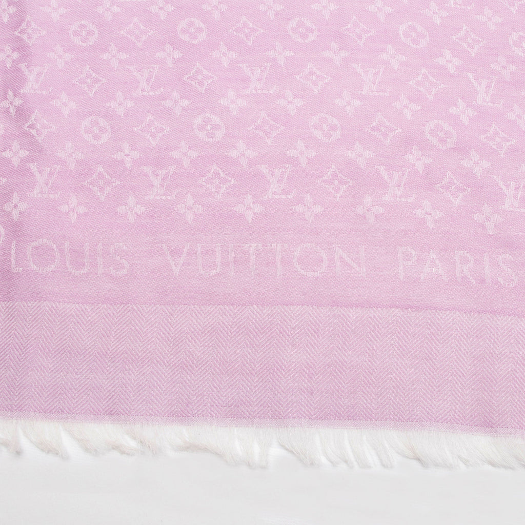 Louis Vuitton Silk Wool Monogram Peitt Louis Shawl (SHF-oVItIP)