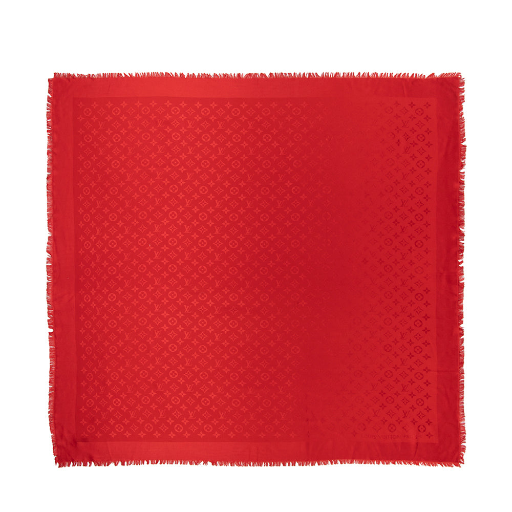 Louis Vuitton Silk Wool Monogram Scarf (SHF-16852)
