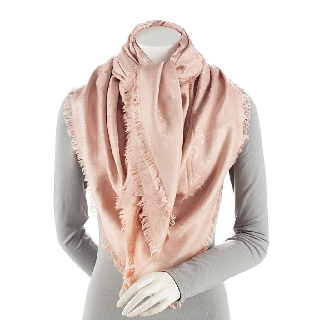 Louis Vuitton Silk Wool Monogram Shawl