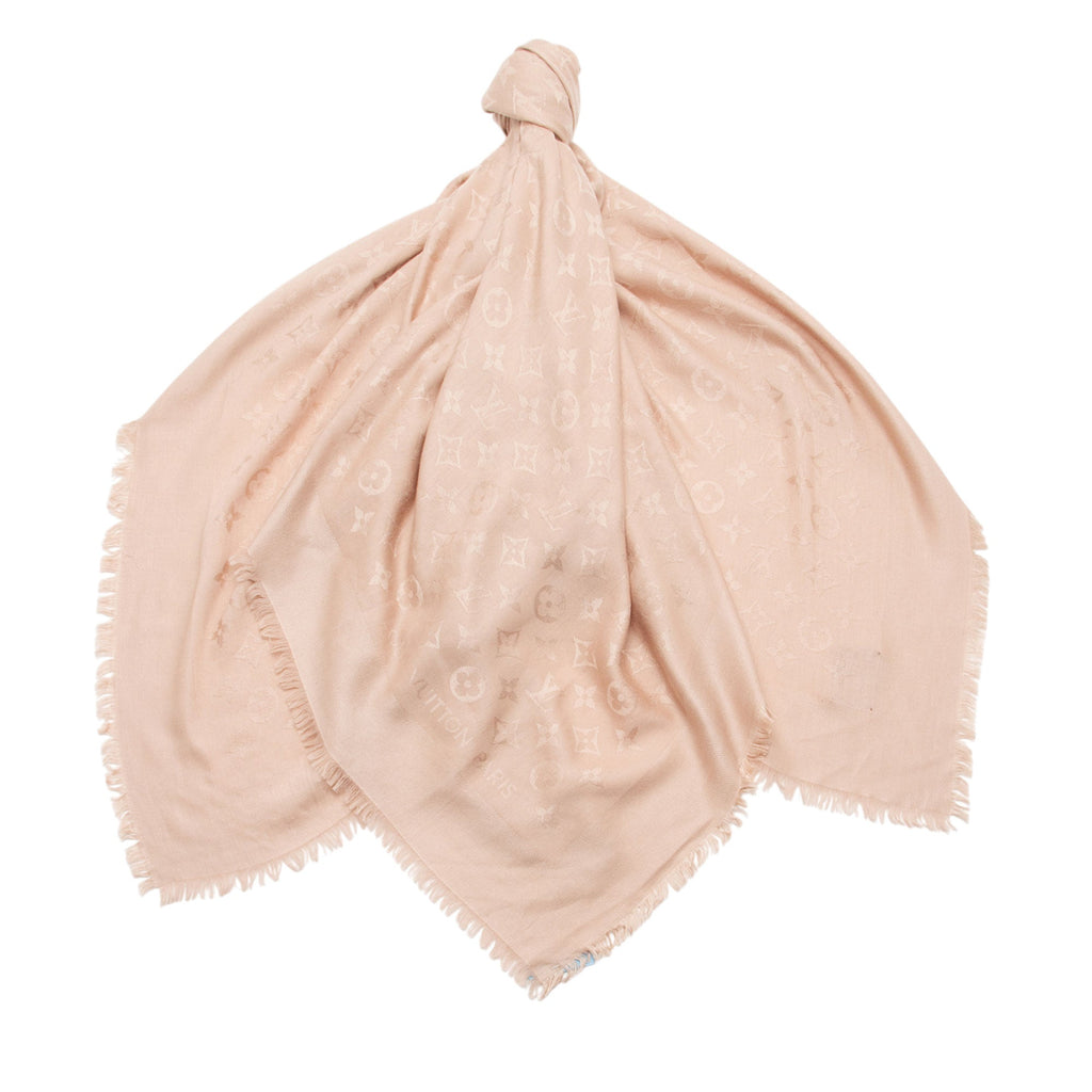 Louis Vuitton Silk Wool Monogram Shawl