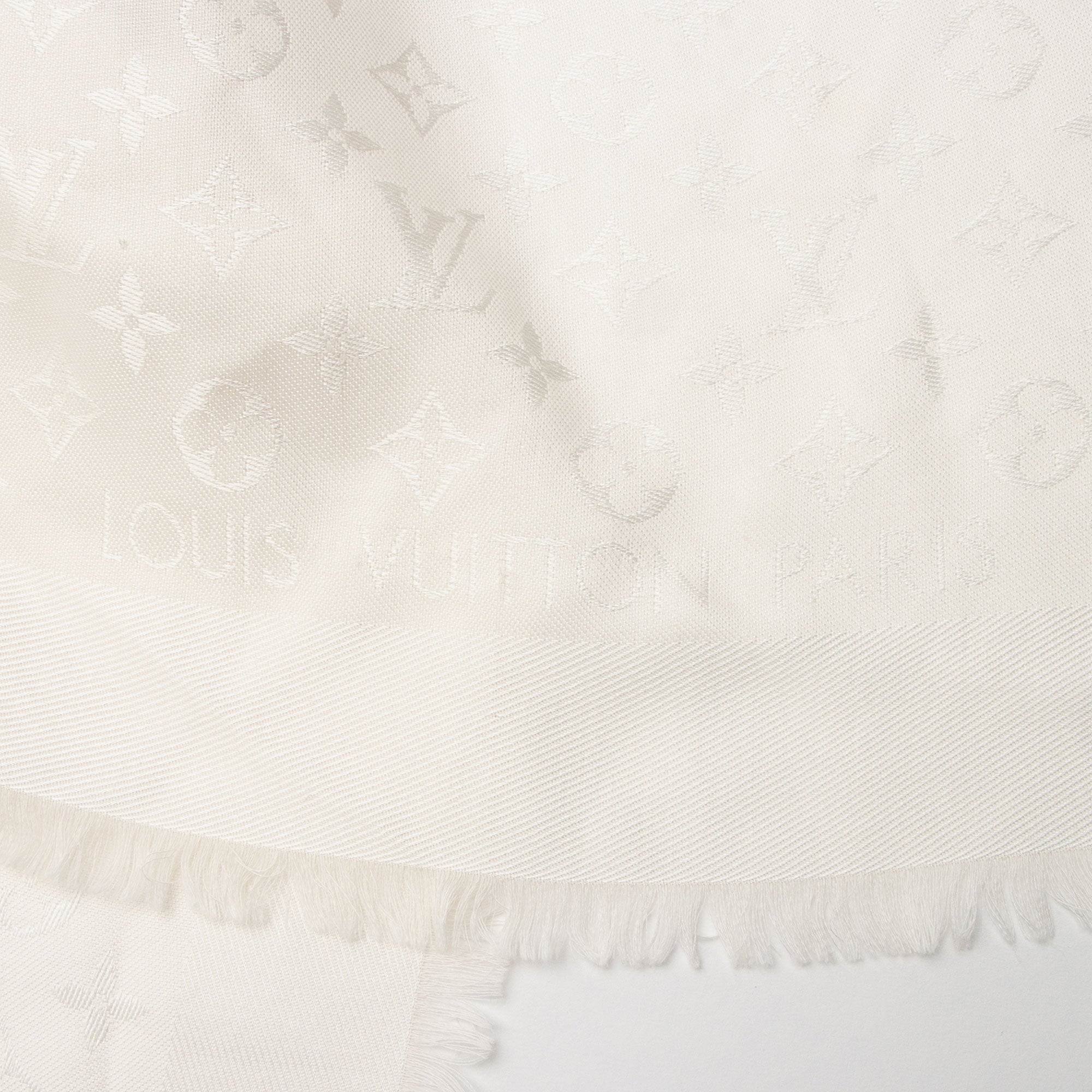 Louis Vuitton Silk Wool Monogram Shine Shawl