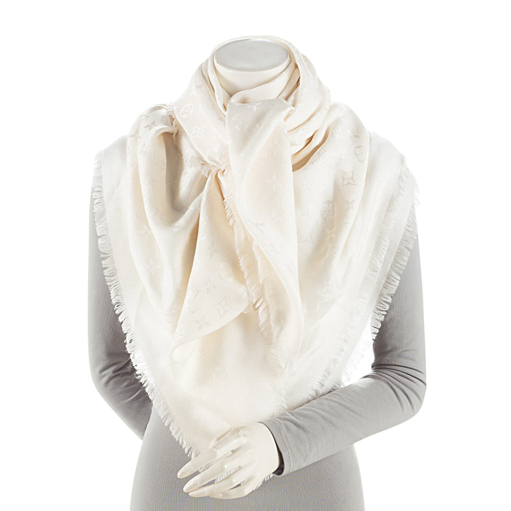 Louis Vuitton Silk Wool Monogram Shine Shawl