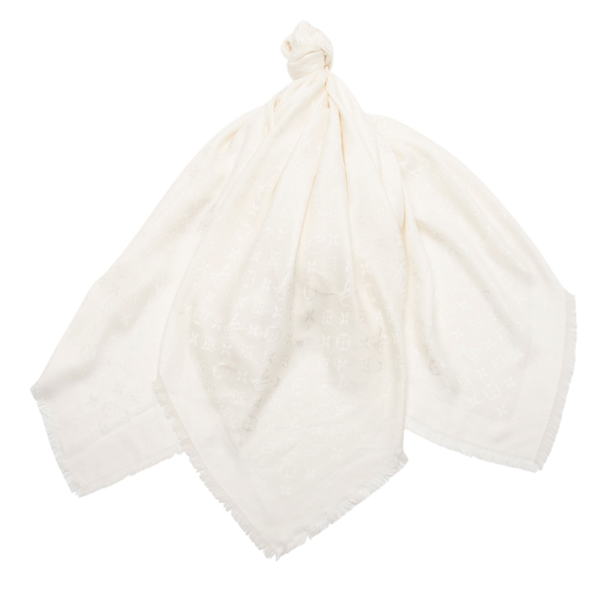 Louis Vuitton Silk Wool Monogram Shine Shawl