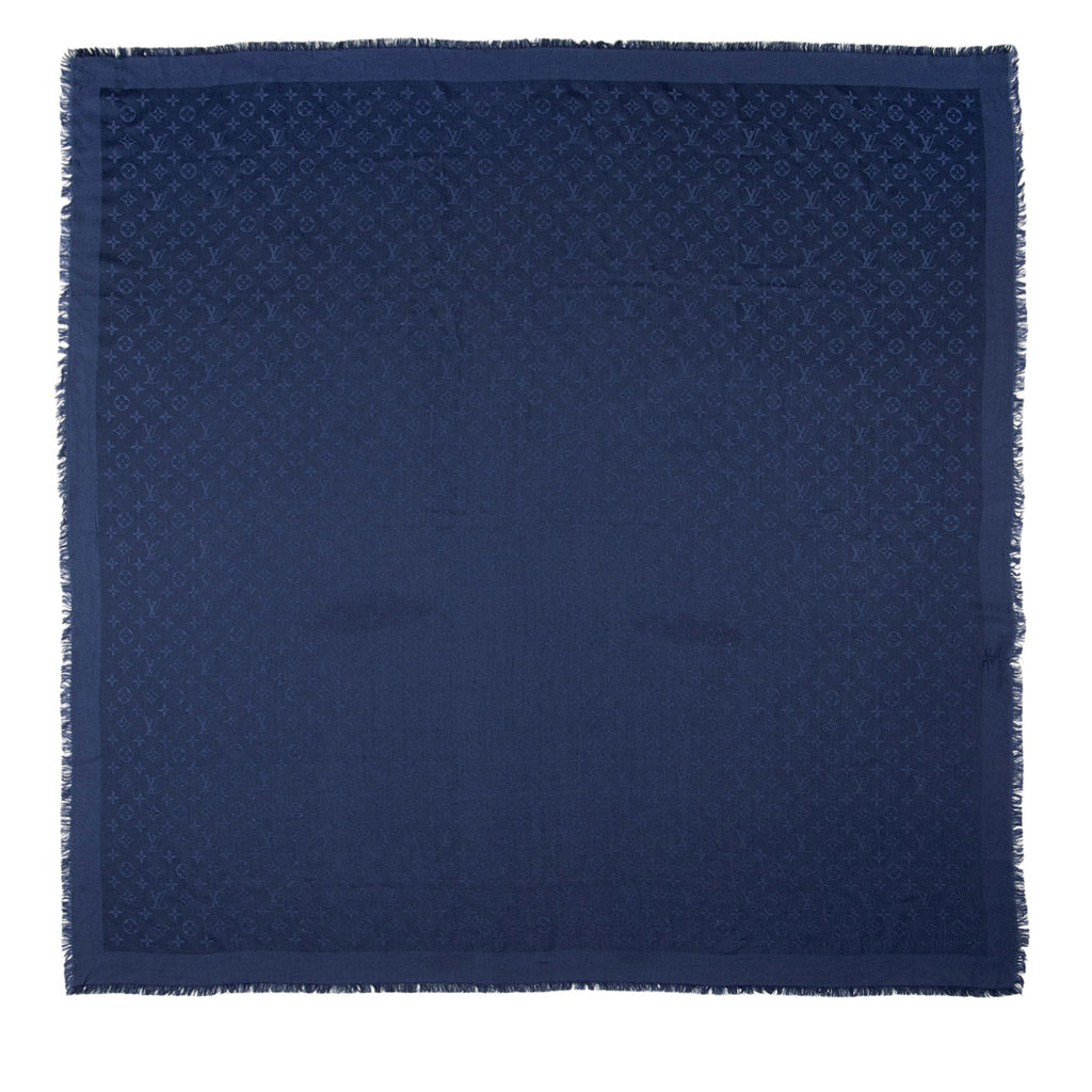 Louis Vuitton Silk Wool Monogram Shine Shawl