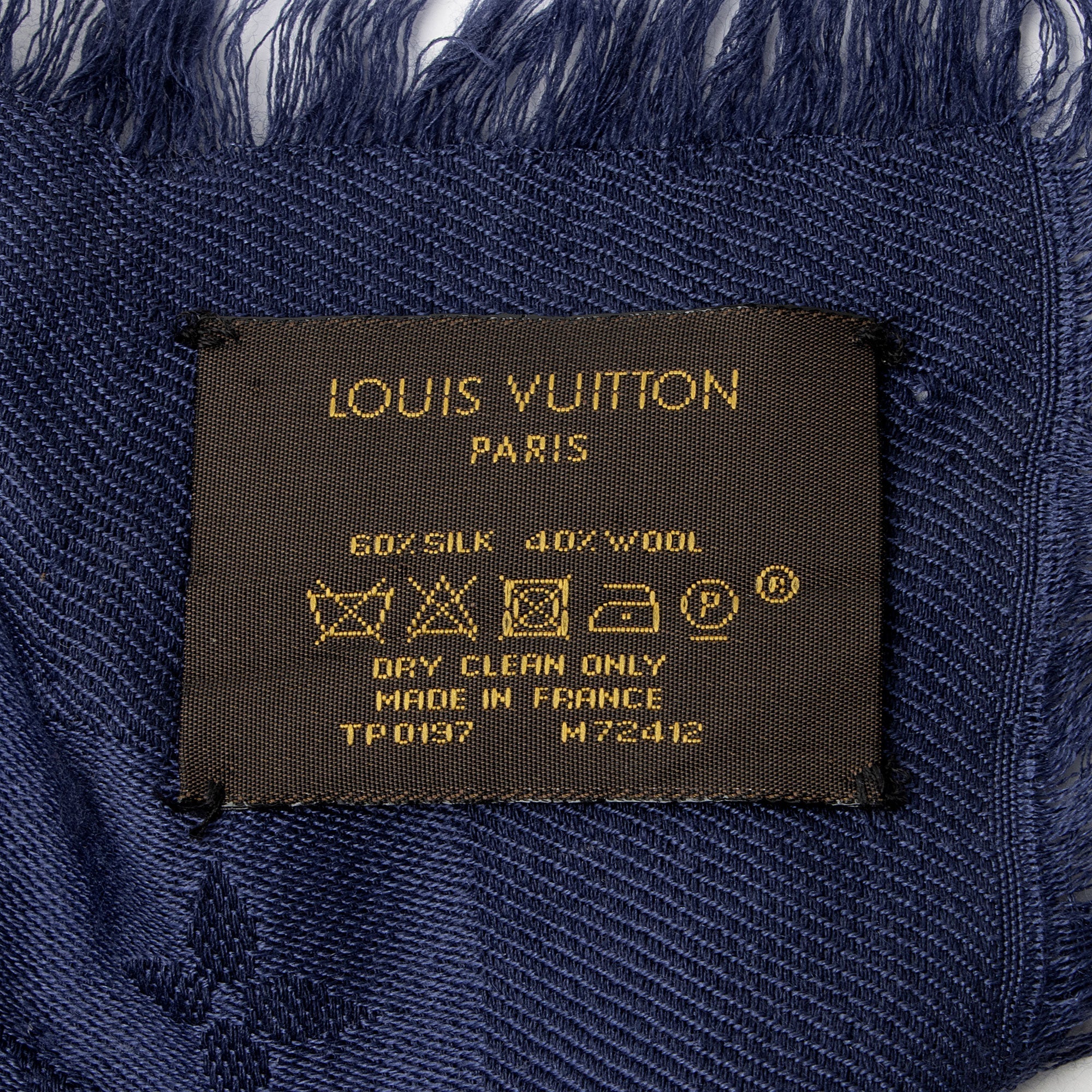 Louis Vuitton Silk Wool Monogram Shine Shawl