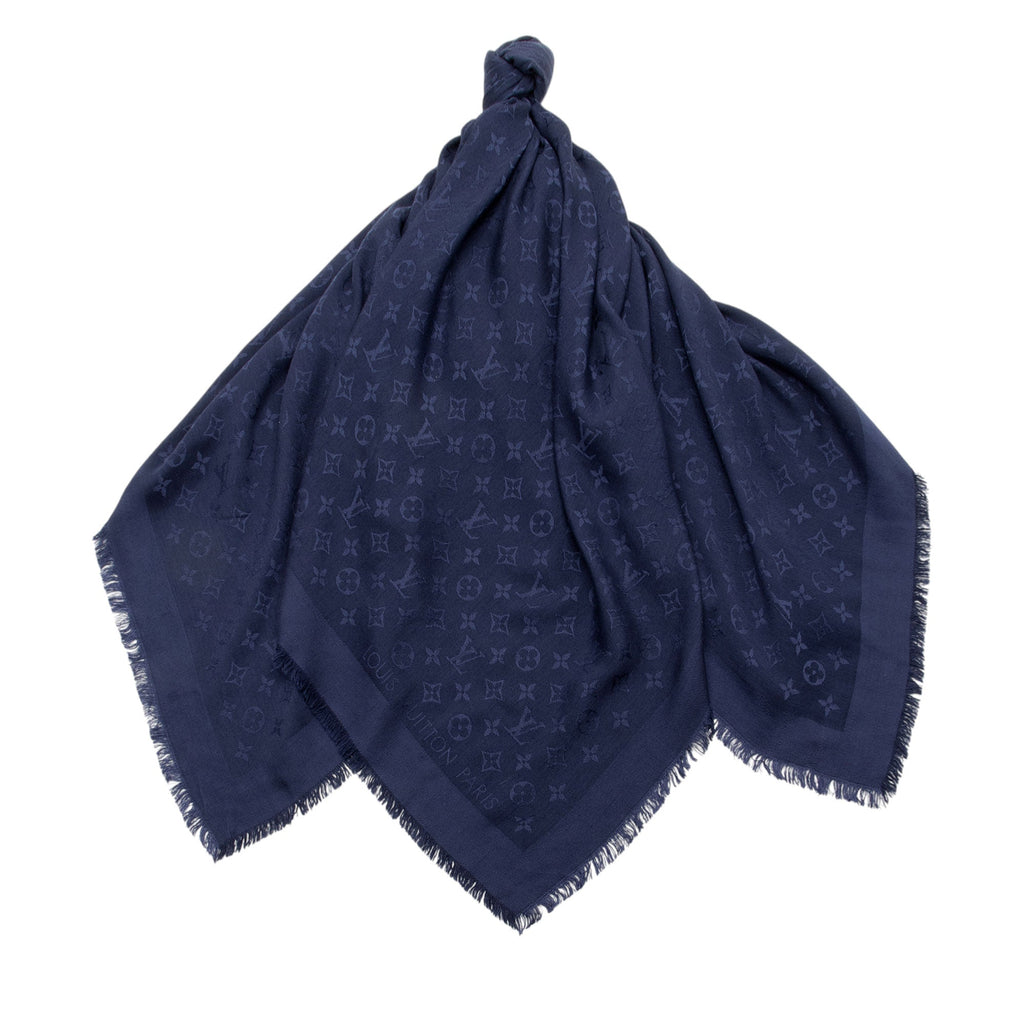 Louis Vuitton Silk Wool Monogram Shine Shawl