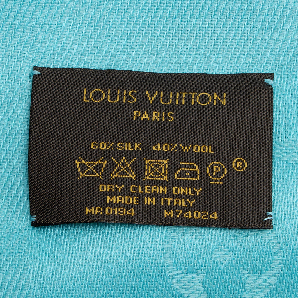 Louis Vuitton Silk Wool Monogram Shine Shawl