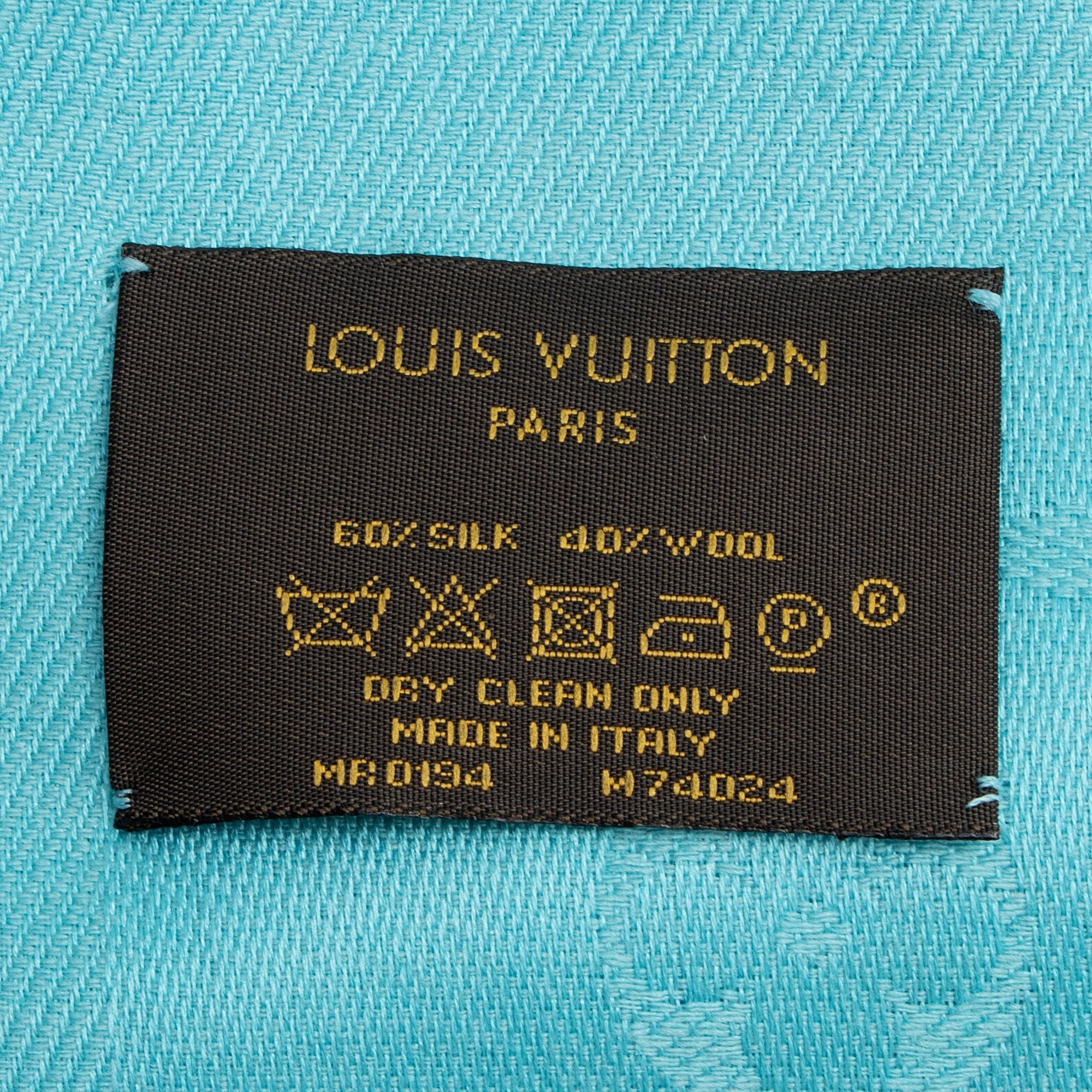 Louis Vuitton Silk Wool Monogram Shine Shawl
