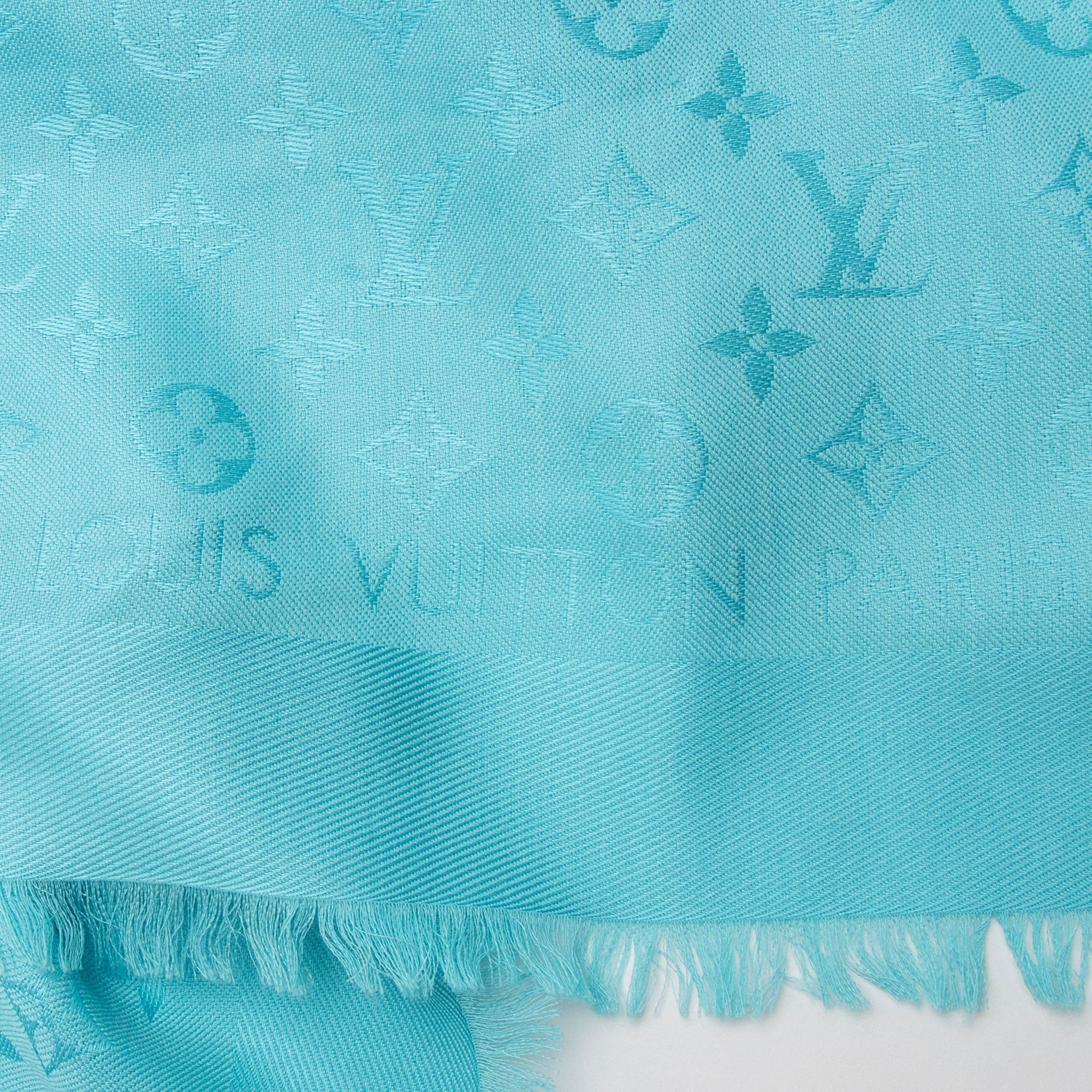 Louis Vuitton Silk Wool Monogram Shine Shawl