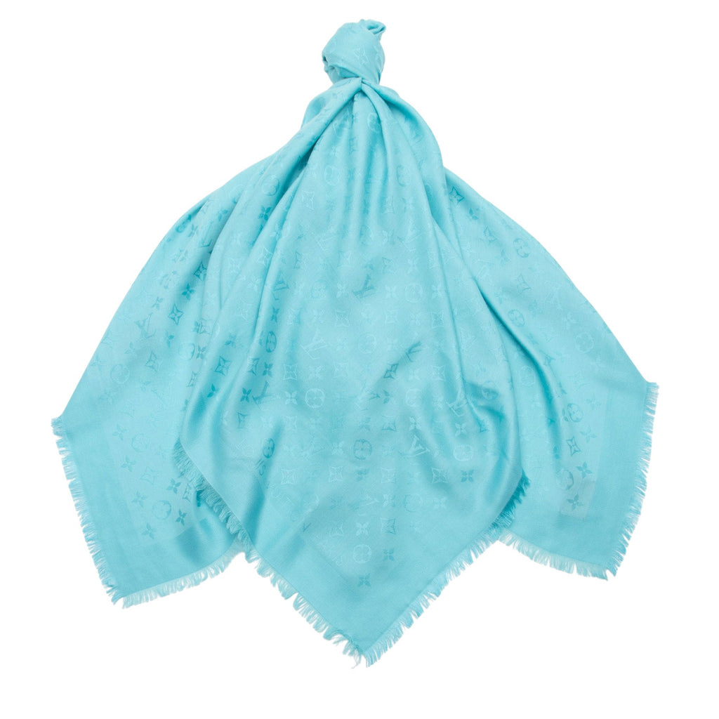 Louis Vuitton Silk Wool Monogram Shine Shawl