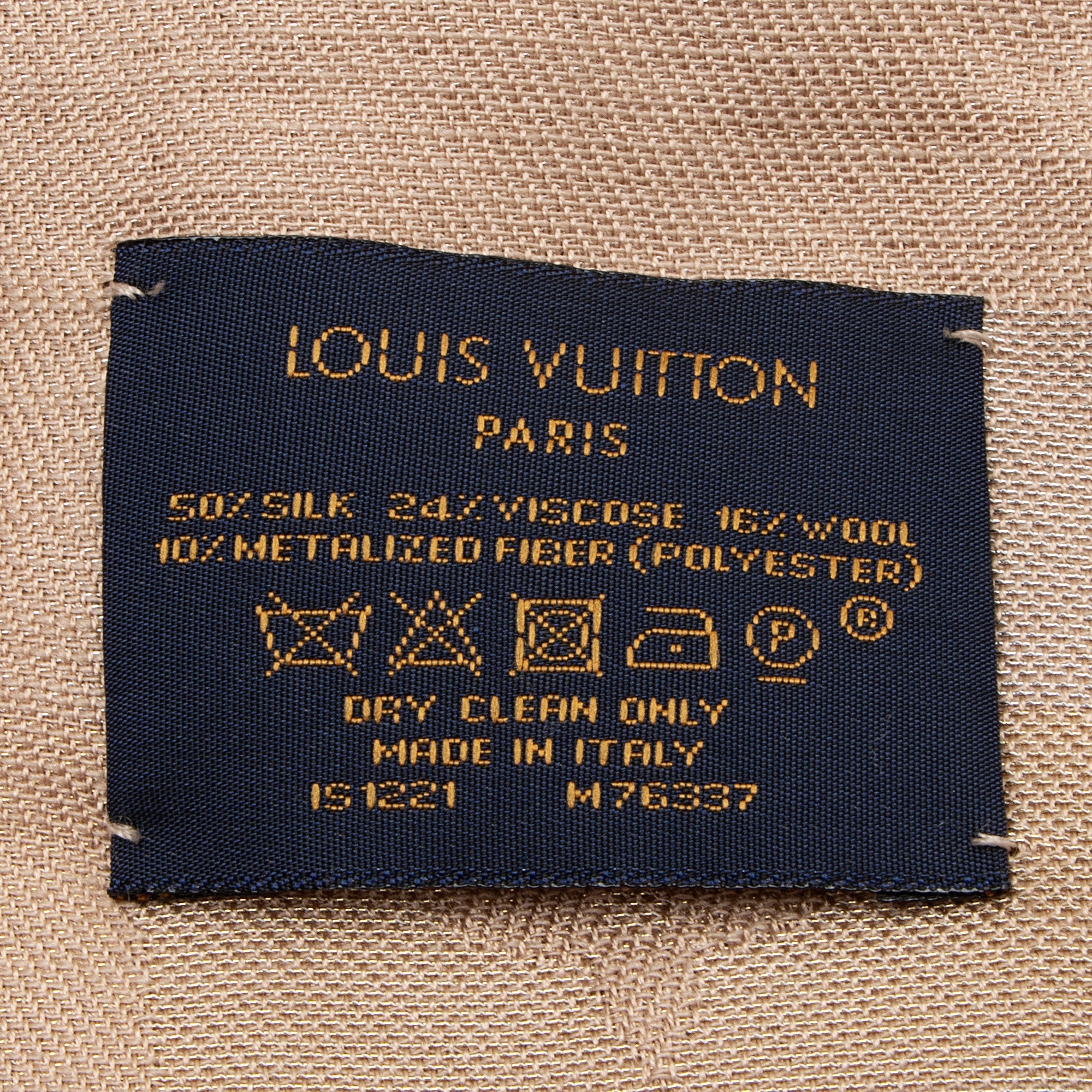 Louis Vuitton Silk Wool Monogram So Shine 55" Shawl