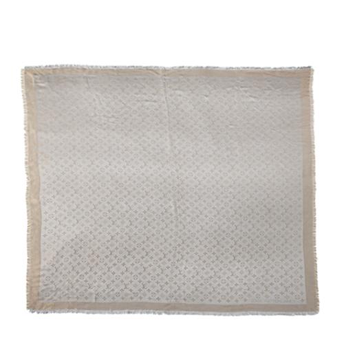 Louis Vuitton Silk Wool Monogram Shine Shawl (SHF-vLMnzn)