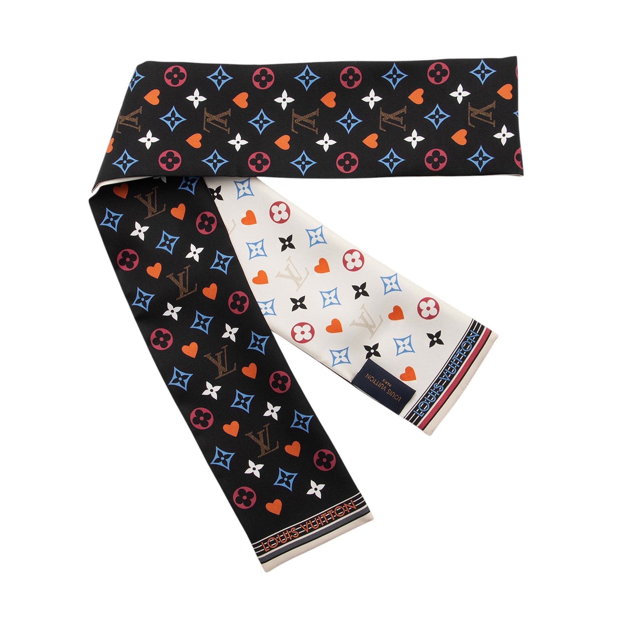 Louis Vuitton Silke Monogram Game On Bandeau Scarf