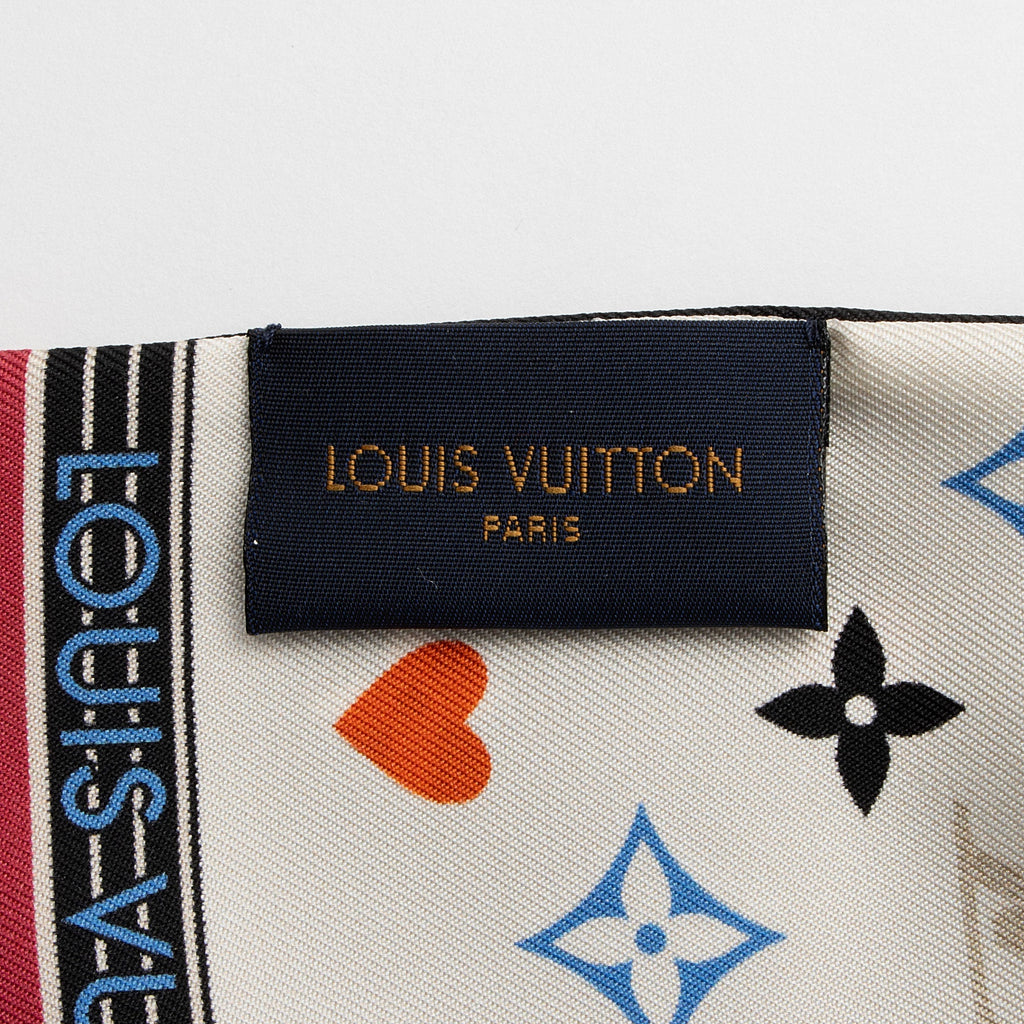 Louis Vuitton Silke Monogram Game On Bandeau Scarf