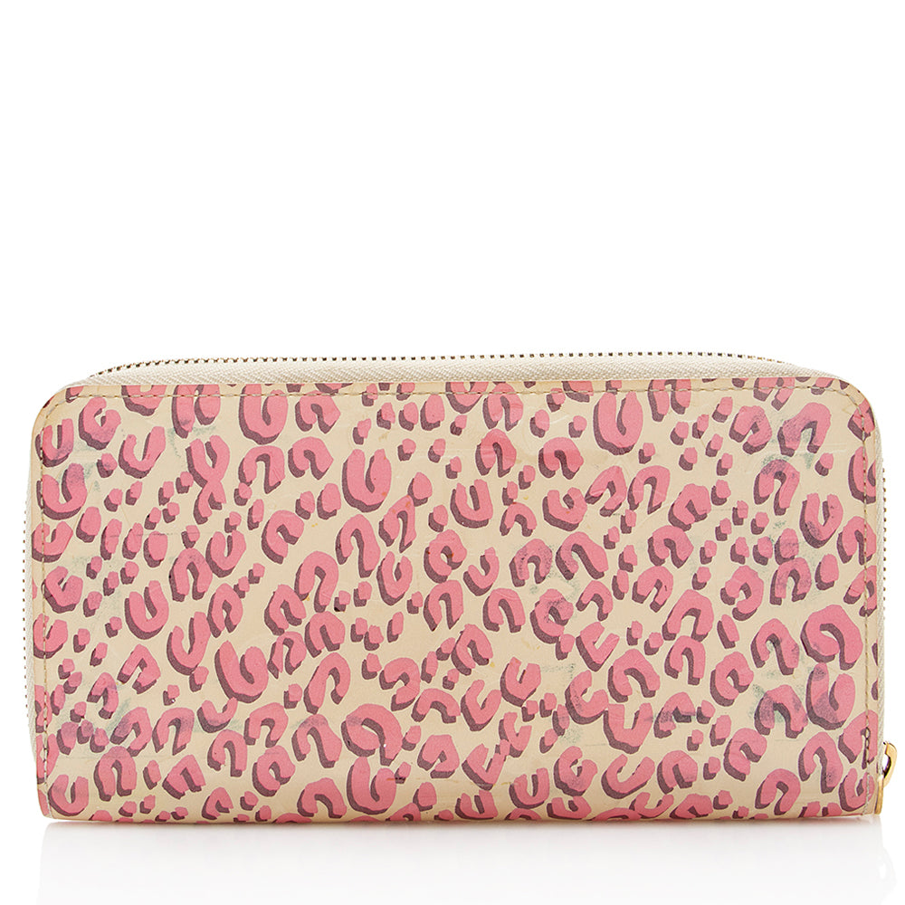 Louis Vuitton Stephen Sprouse Monogram Vernis Leopard Zippy Wallet (SHF-19752)