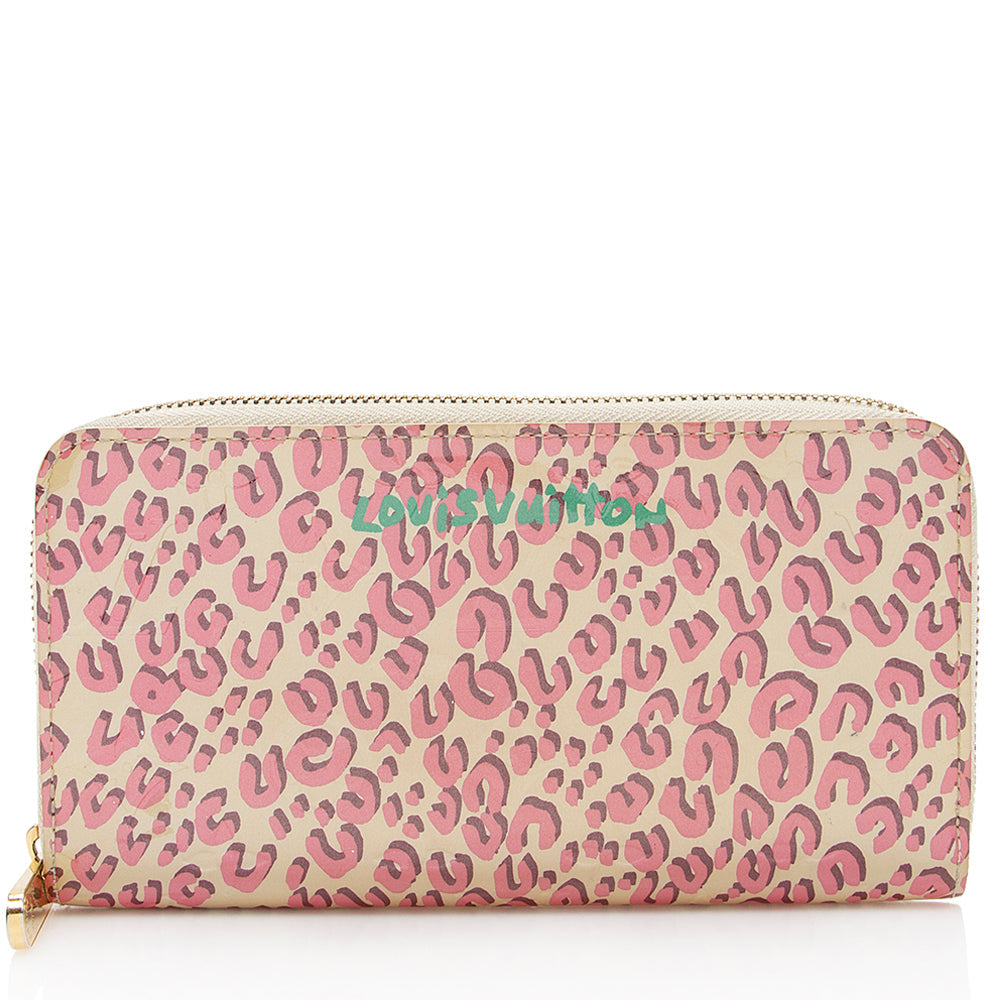 Louis Vuitton Stephen Sprouse Monogram Vernis Leopard Zippy Wallet (SHF-19752)