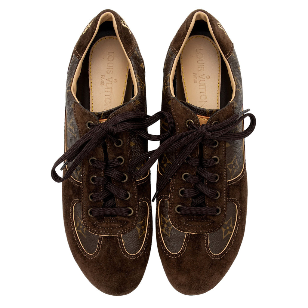 Louis Vuitton Suede Monogram Canvas Energie Sneakers - Size 10 / 40 (SHF-jfKgx7)