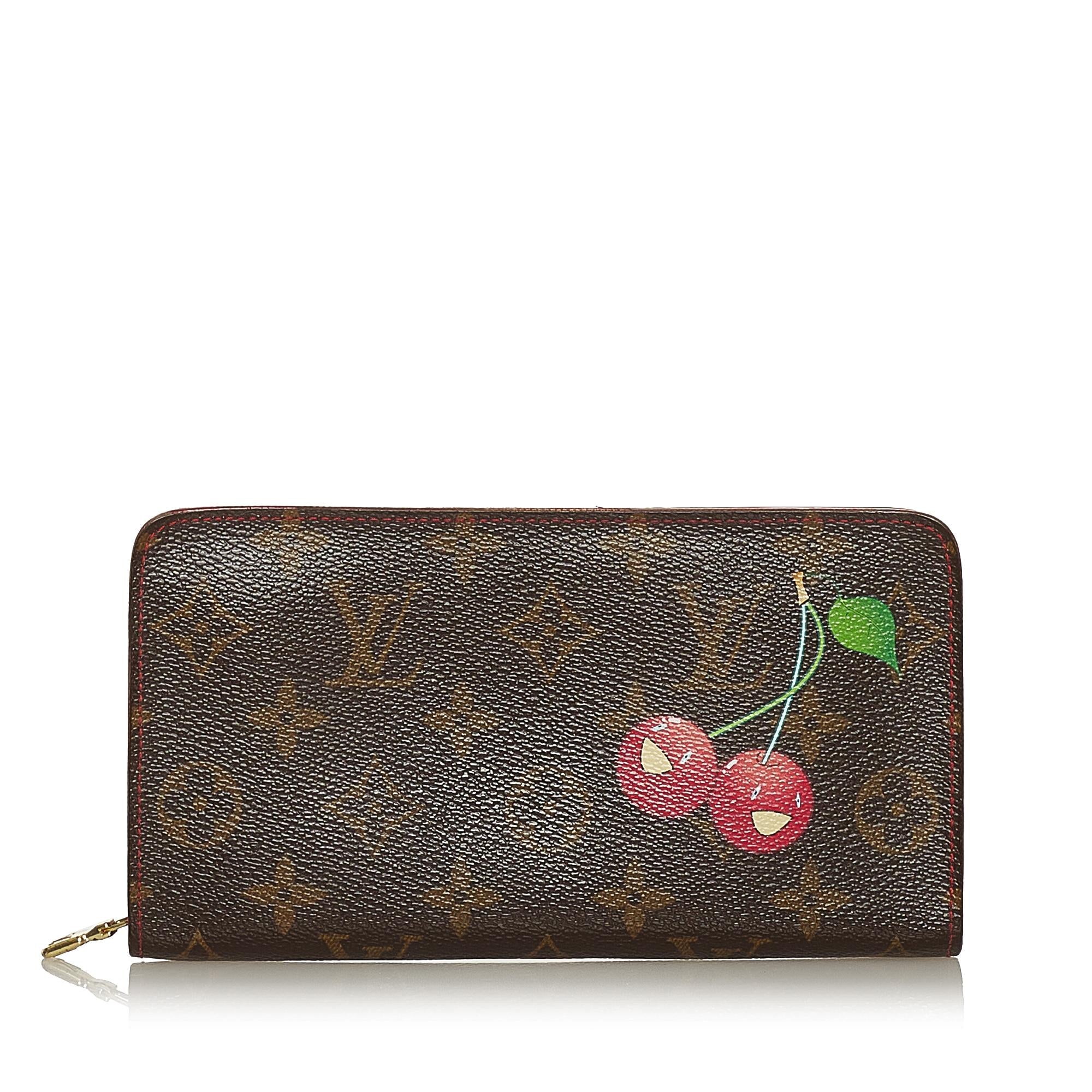 Louis Vuitton Takashi Murakami Monogram Cerises Zippy Wallet (SHG-35545)