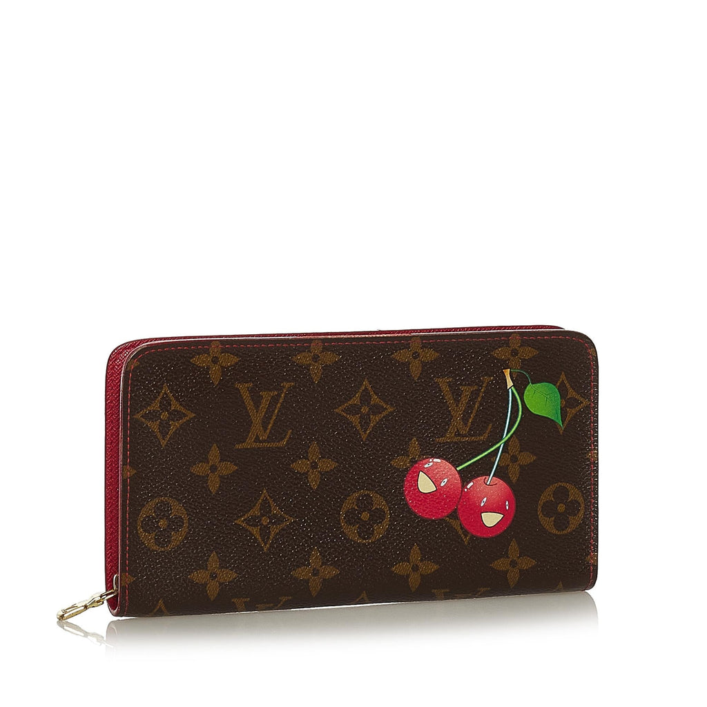Louis Vuitton Takashi Murakami Monogram Cerises Zippy Wallet (SHG-35545)