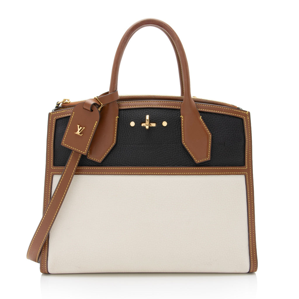 Louis Vuitton Taurillon CIty Steamer MM Tote (SHF-PHS49y)