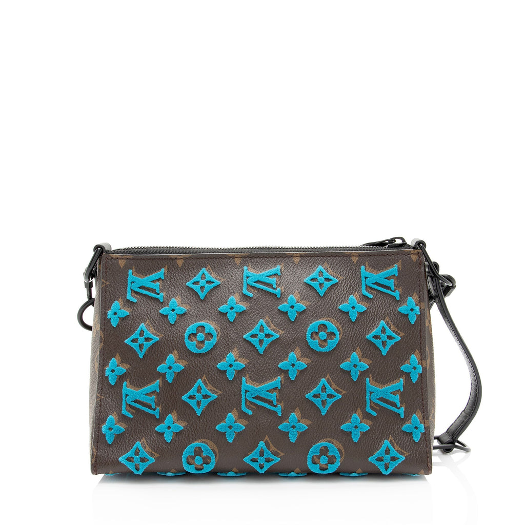 Louis Vuitton Tuffetage Monogram Canvas Triangle Messenger (SHF-jwGxvx)