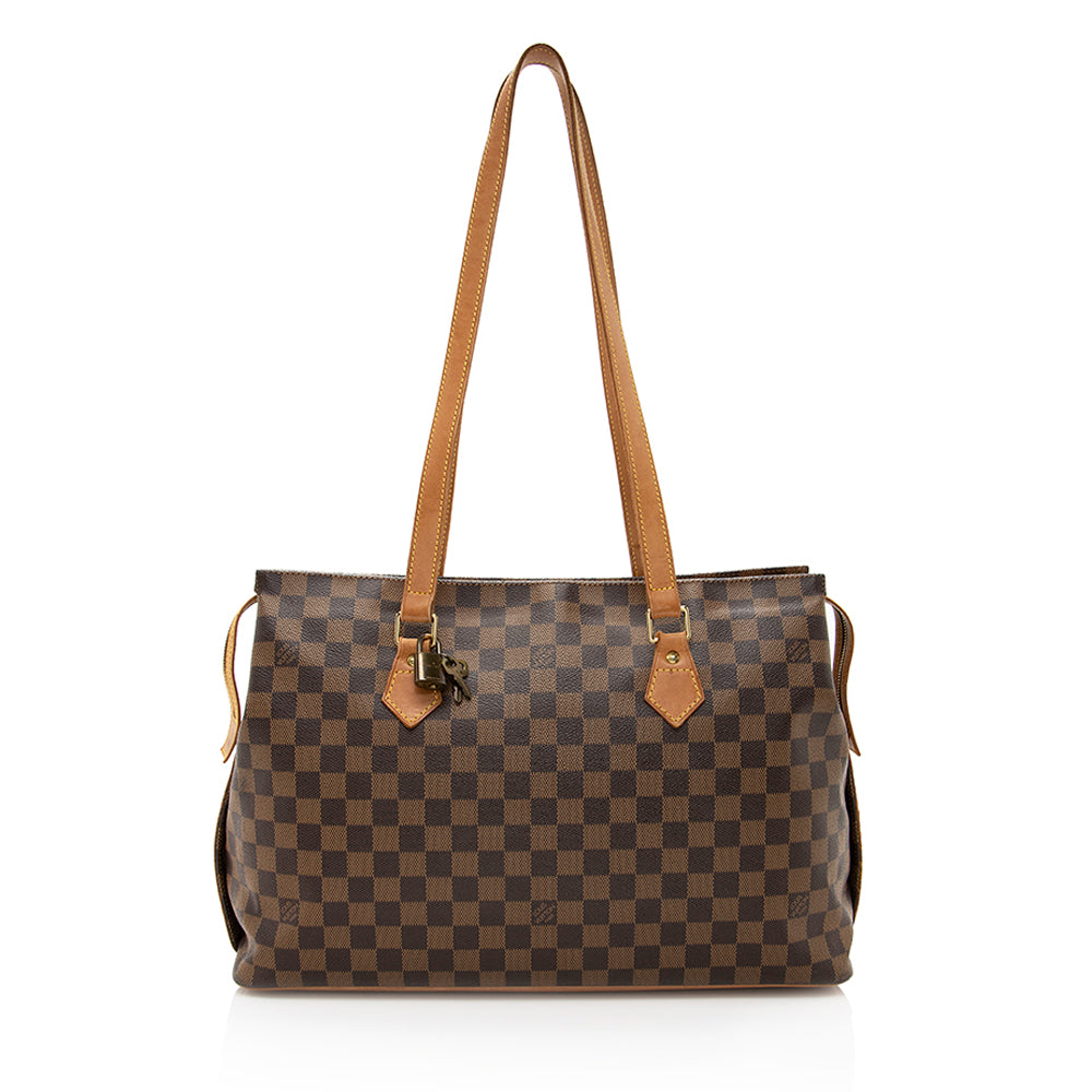 Louis Vuitton Vintage Damier Ebene Columbine Tote (SHF-19498)